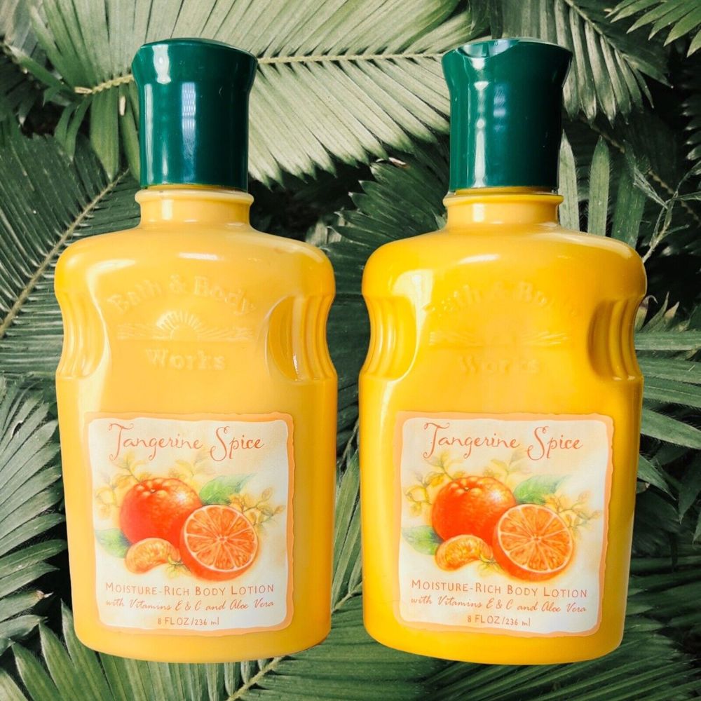 Bath & Body Works TANGERINE SPICE 8oz Moisture Rich Body Lotion Set of 2 NEW